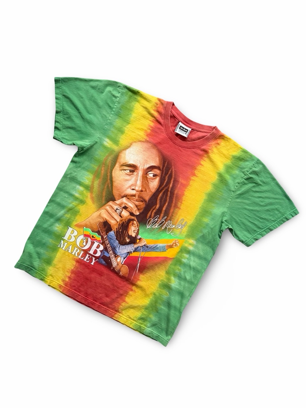 Vintage Bob Marley Tie Dye Double Sided Graphic T-Shirt